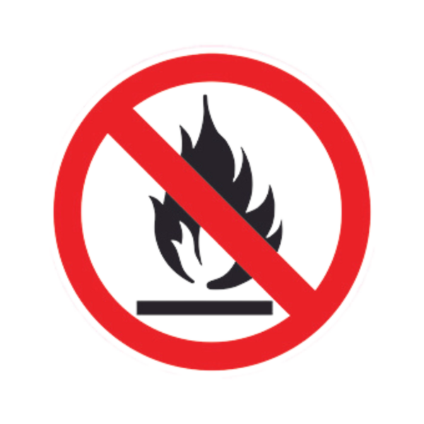 Balise Sticker Interdiction de transporter des matières inflammables BALI-STI090